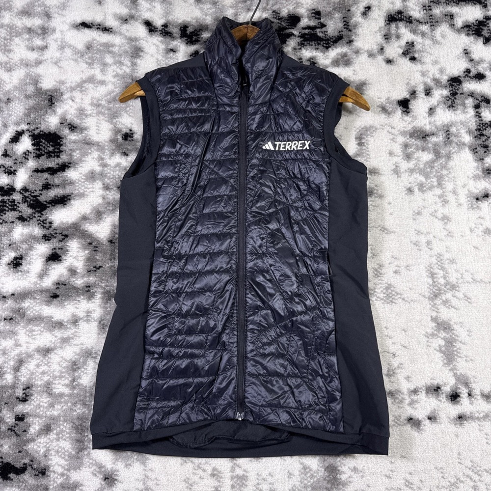Adidas Terrex Primaloft Puffer Vest‎ Womens Size Extra Small Black Outdoors
